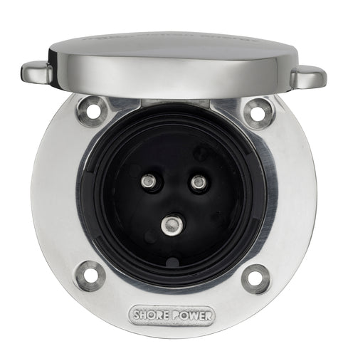 Victron power connection stainless steel 32A CEE socket