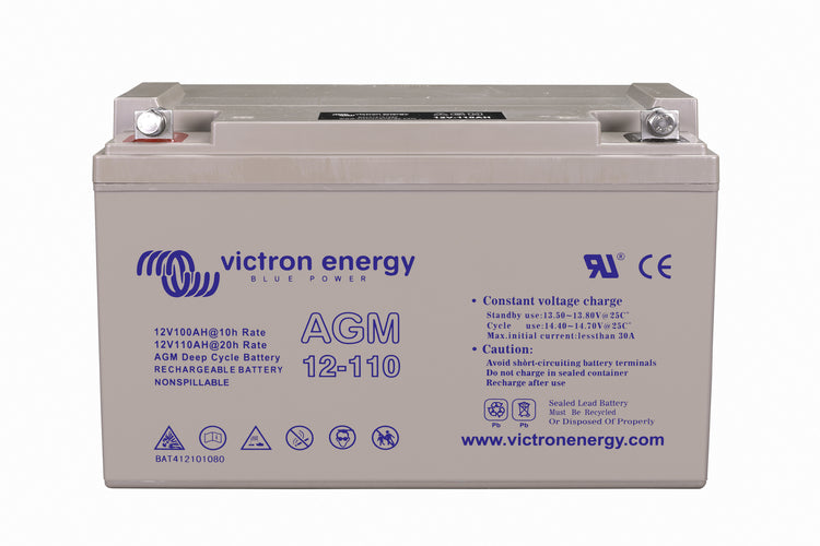 Victron 12V/110Ah AGM deep cycle battery with internal thread terminal M8