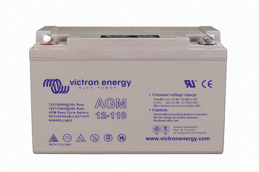 Victron 12V/110Ah AGM deep cycle battery with internal thread terminal M8