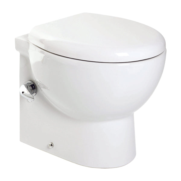 Tecma Breeze Toilette 12V Standard weiß mit Bidet, Softclose, All in one 2 Tasten, Magnetventil