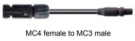 Victron Solar adapter cable MC4 female to MC3 male, length 15 cm