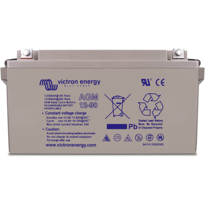 Victron 12V/165Ah AGM deep cycle battery with internal thread terminal M8