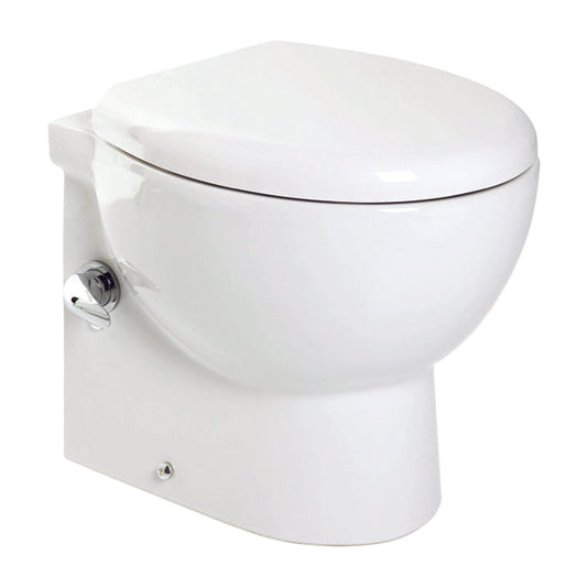 Tecma Breeze Toilette 12V Standard weiß mit Bidet, Softclose, All in one 2 Tasten, Magnetventil